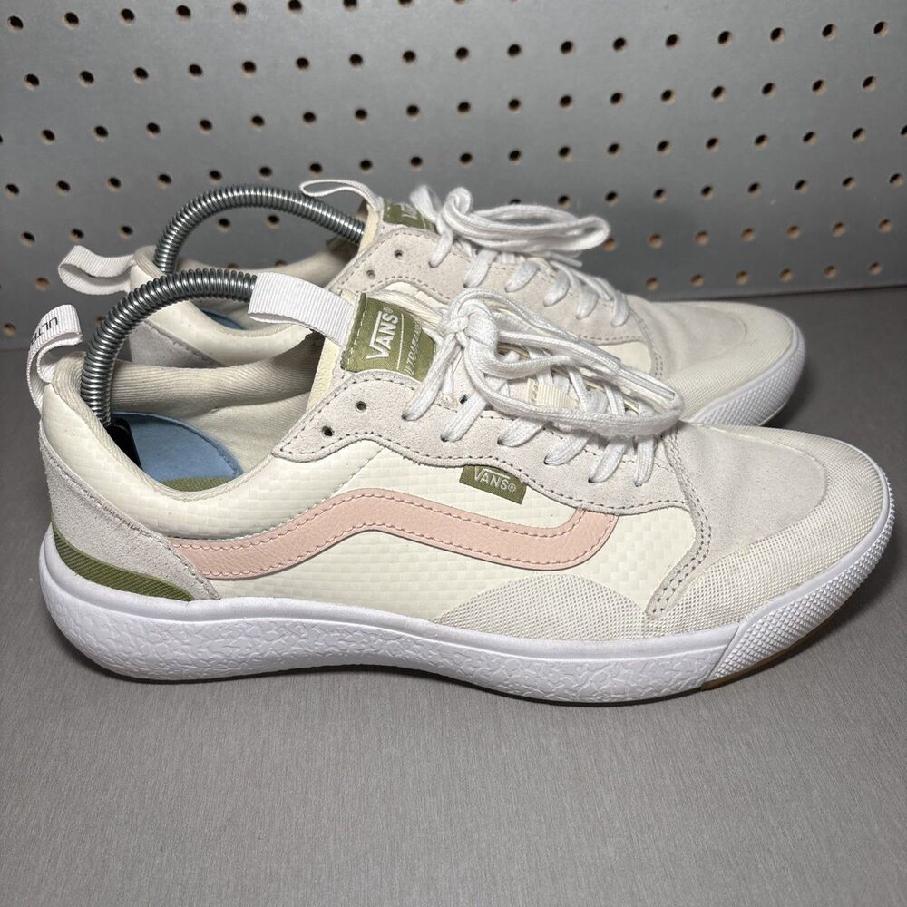 Vans Ultrarange Exo Low Mens Sz 9.5 Shoes Cream Pink Green Sneakers Skate